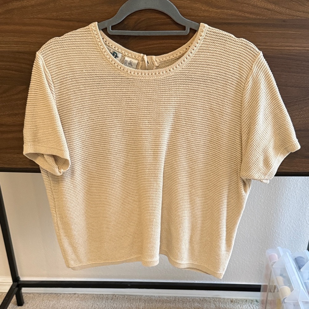 Women's Cream Knit Top